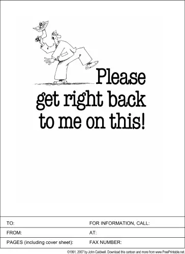 Get Right Back to Me fax cover sheet