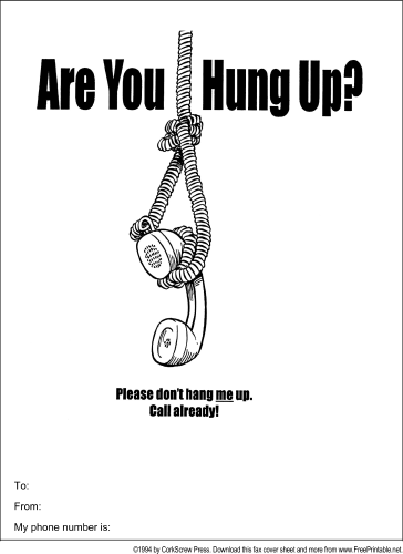 Call Me fax cover sheet