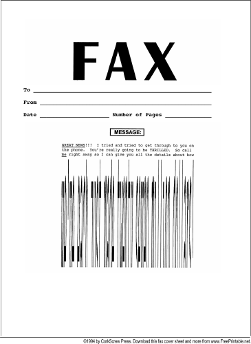 Call Right Away fax cover sheet