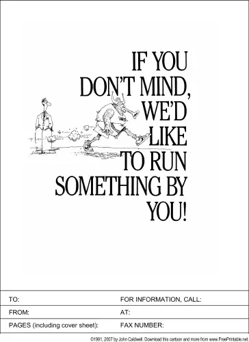 Something to Run by You fax cover sheet