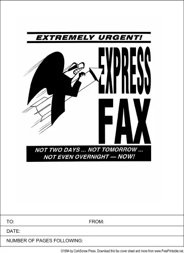 Urgent Fax fax cover sheet