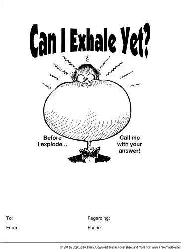 Call Me With Your Answer fax cover sheet
