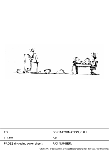Very Long Fax fax cover sheet
