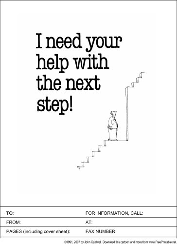Need Help With The Next Step fax cover sheet