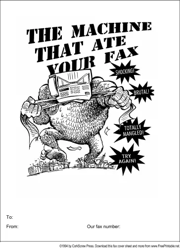 Resend Your Fax fax cover sheet