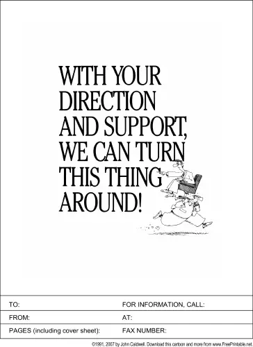 Turn this Around fax cover sheet